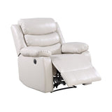 Acme - Eilbra Power Motion Recliner 56911 Beige Synthetic Leather