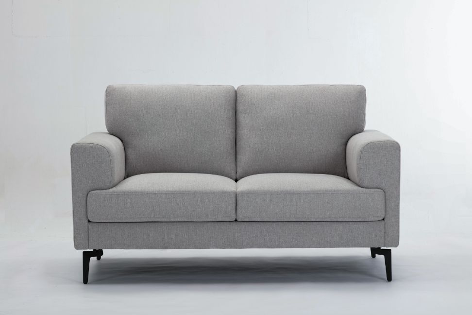 Acme - Kyrene Loveseat 56926 Light Gray Linen