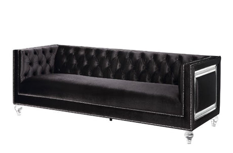 Acme - Heibero Sofa W/2 Pillows (Same Lv01403) 56995 Black Velvet