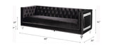 Acme - Heibero Sofa W/2 Pillows (Same Lv01403) 56995 Black Velvet