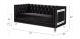 Acme - Heibero Loveseat W/2 Pillows (Same Lv01404) 56996 Black Velvet