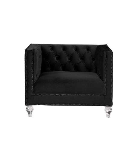 Acme - Heibero Chair (Same Lv01405) 56997 Black Velvet
