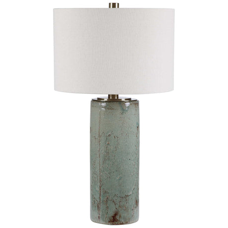 Callais Crackled Table Lamp Aqua - Green / Beige by Uttermost - View 5