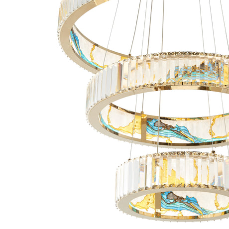 Boeseman's Colorful Chandelier // 3 Tiers, Round  | Finesse - Home Elegance USA