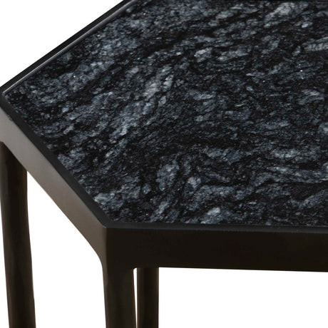 Aviary Hexagonal Accent Table - Black by Uttermost - View 4