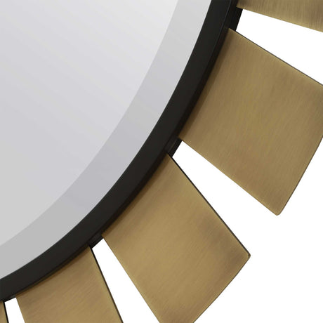Toluca Round Mirror Brass - Gold by Uttermost - View 5