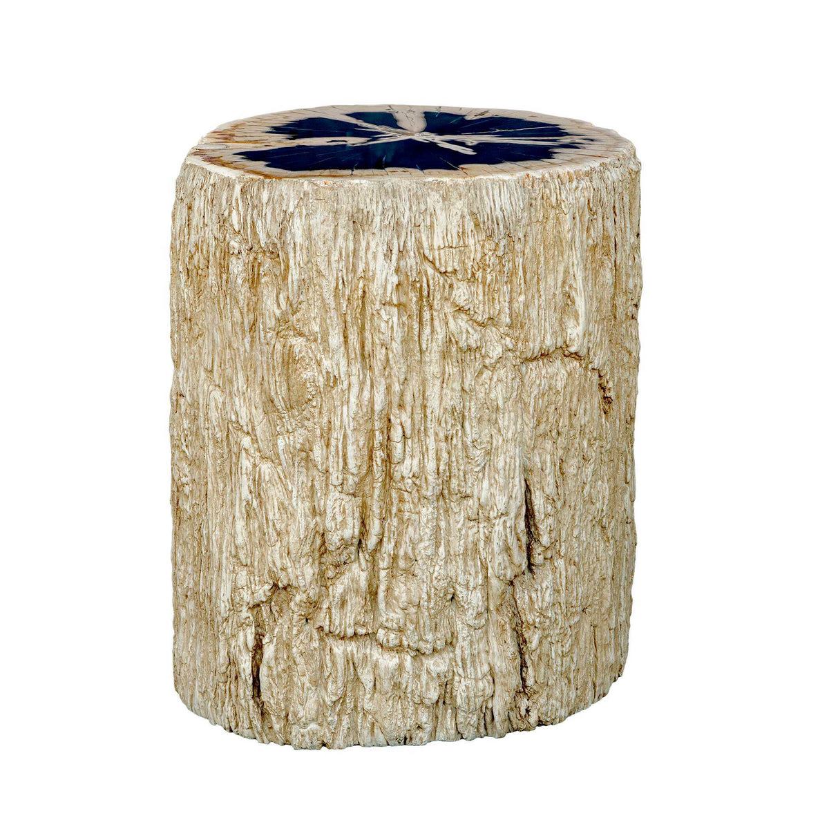 Arco Petrified Wood Top Accent Table Black / White - Beige by Uttermost - View 5