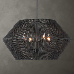 Suva 4 Light Rope Pendant - Black by Uttermost - View 1