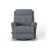 Sophisticated Transitional Fabric Swivel Gliding Recliner | Flexsteel