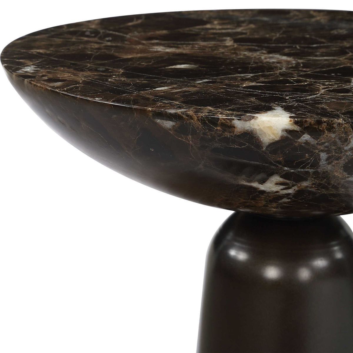 Hastings Marble Accent Table - Dark Brown by Uttermost - View 5