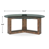 Ignis Round Glass Coffee Table Brown / Woodtone - Dark Brown by Uttermost - View 6