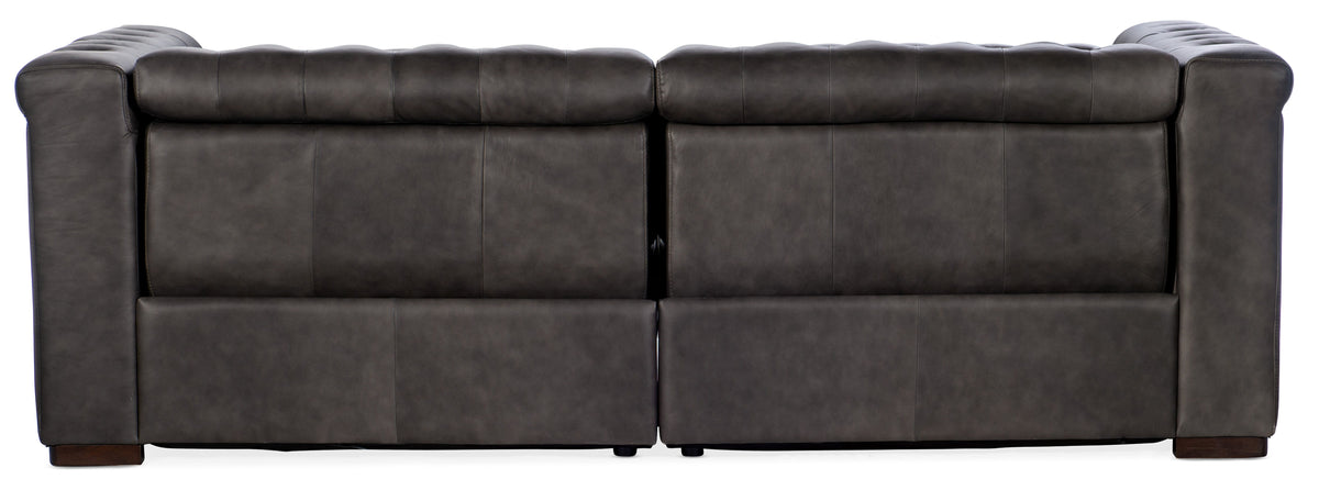 Savion 1.5 LAF-RAF 2 Over 2 Sofa With Power Recline Power Headrest - Dark Brown by Hooker Furniture - View 6