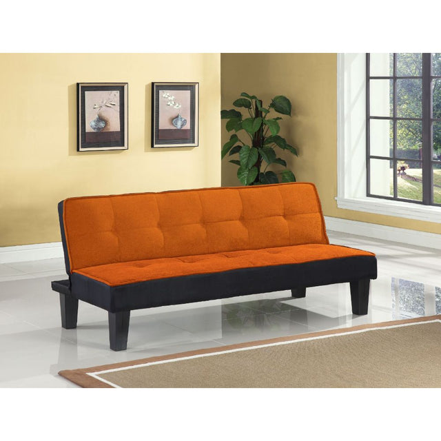 Acme - Hamar Adjustable Sofa 57029 Orange Flannel Fabric