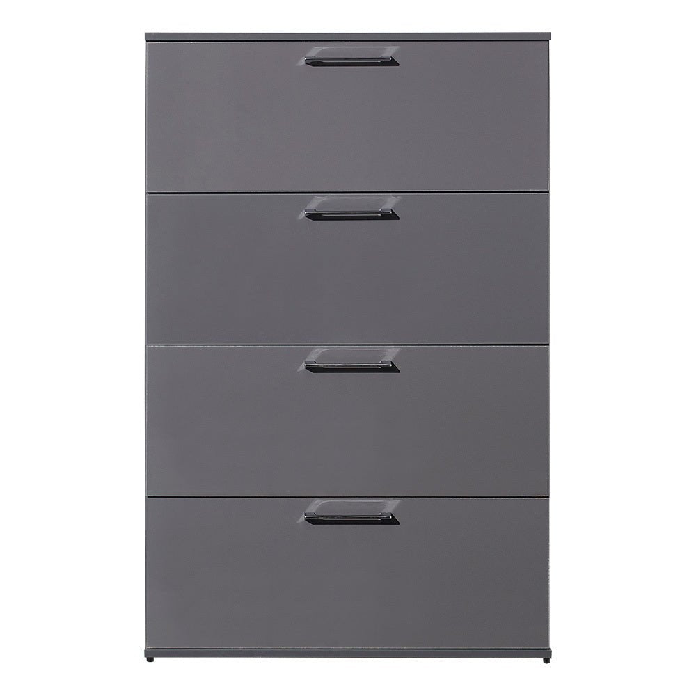 Bliss Glossy Four - Drawer Jumbo Chest in Dark Gray - B040S00003 - Home Elegance USA - 7