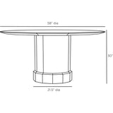Arteriors Reuben Dining Table in Blonde Burl & Chestnut Oak Veneers