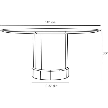 Arteriors Reuben Dining Table in Blonde Burl & Chestnut Oak Veneers - sold by Home Elegance USA