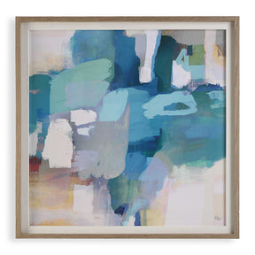 Continue On Abstract Framed Print - Blue by Uttermost - View 1
