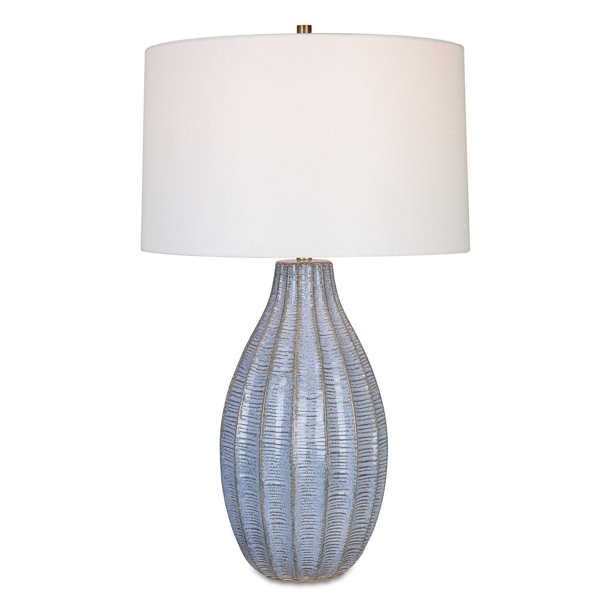 Veston Blue Glaze Table Lamp - Light Blue by Uttermost - View 1