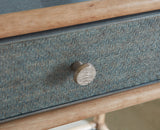 Retreat Pole Rattan Bedside Table - Beige / Blue by Hooker Furniture - View 2