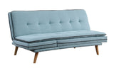 Acme - Savilla Adjustable Sofa 57162 Blue Linen & Oak Finish