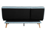 Acme - Savilla Adjustable Sofa 57162 Blue Linen & Oak Finish