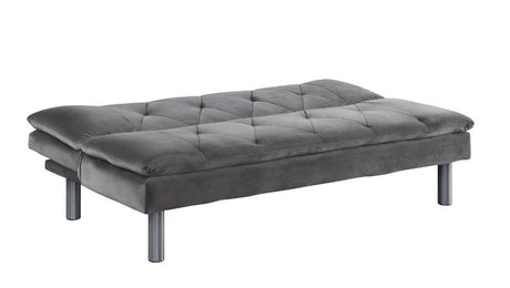 Acme - Cilliers Adjustable Sofa 57195 Gray Velvet & Chrome Finish