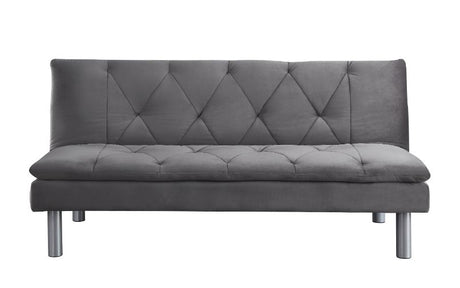 Acme - Cilliers Adjustable Sofa 57195 Gray Velvet & Chrome Finish