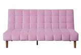 Acme - Yolandi Adjustable Sofa 57200 Pink Velvet & Dark Walnut Finish