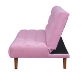 Acme - Yolandi Adjustable Sofa 57200 Pink Velvet & Dark Walnut Finish