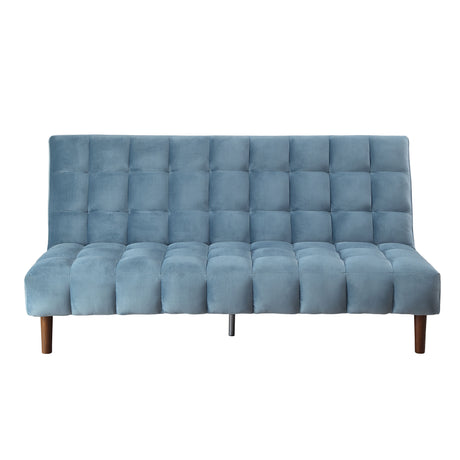 Acme - Yolandi Adjustable Sofa 57202 Teal Velvet & Dark Walnut Finish