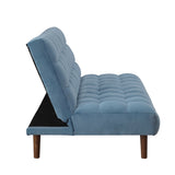 Acme - Yolandi Adjustable Sofa 57202 Teal Velvet & Dark Walnut Finish