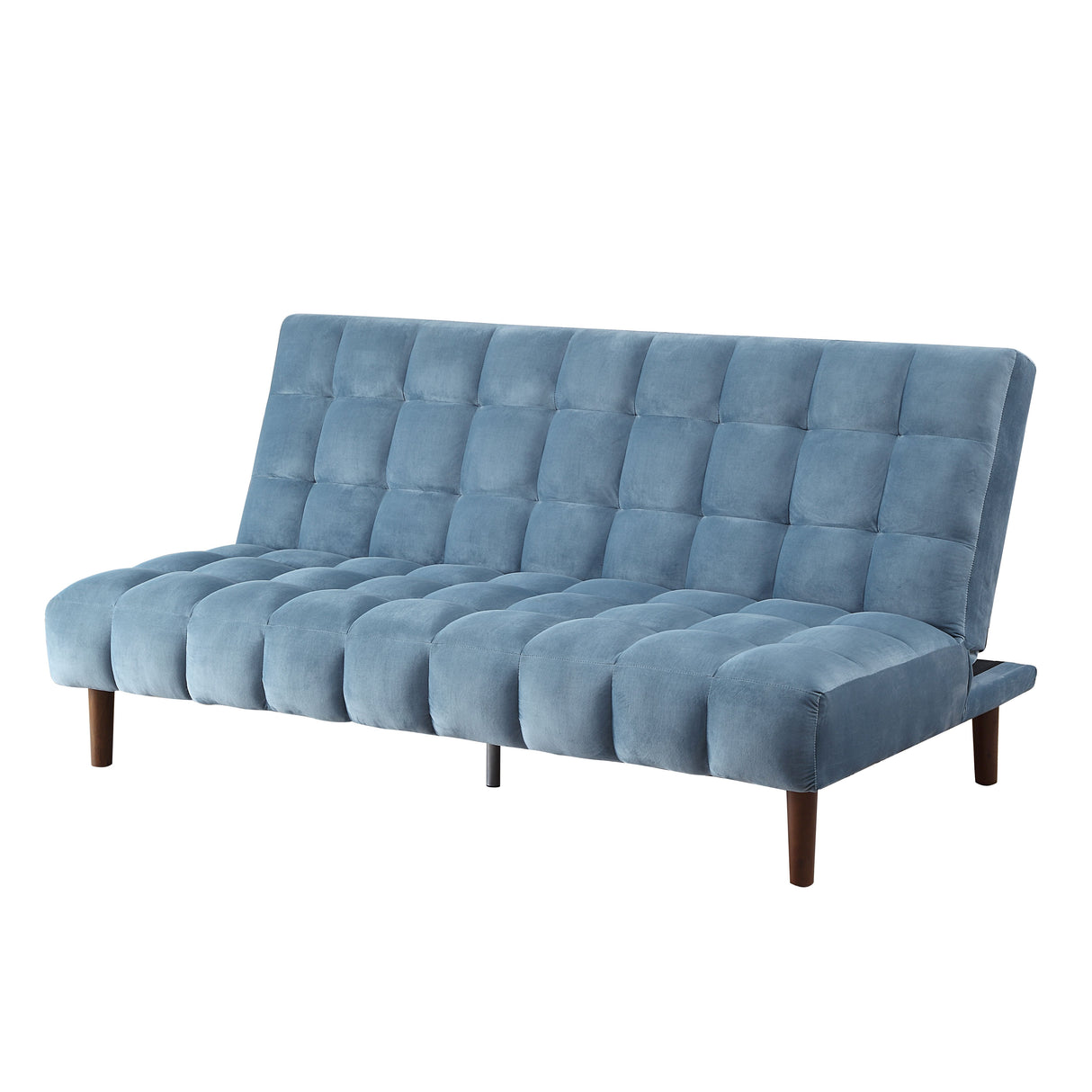 Acme - Yolandi Adjustable Sofa 57202 Teal Velvet & Dark Walnut Finish