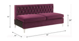 Acme - Jaszira Modular - Armless Sofa 57332 Burgundy Velvet