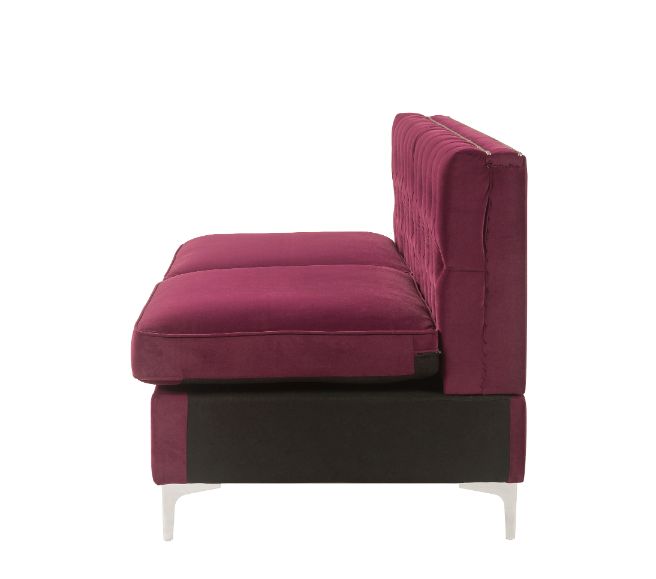 Acme - Jaszira Modular - Armless Sofa 57332 Burgundy Velvet