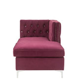 Acme - Jaszira Modular - Chaise 57333 Burgundy Velvet