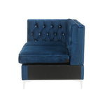 Acme - Jaszira Modular - Armless Loveseat W/2 Pillows 57341 Blue Velvet