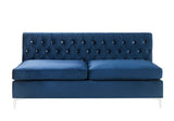 Acme - Jaszira Modular - Armless Sofa 57342 Blue Velvet