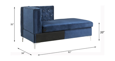 Acme - Jaszira Modular - Chaise 57343 Blue Velvet