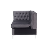 Acme - Jaszira Modular - Armless Loveseat W/2 Pillows 57371 Gray Velvet