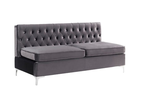 Acme - Jaszira Modular - Armless Sofa 57372 Gray Velvet