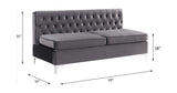 Acme - Jaszira Modular - Armless Sofa 57372 Gray Velvet