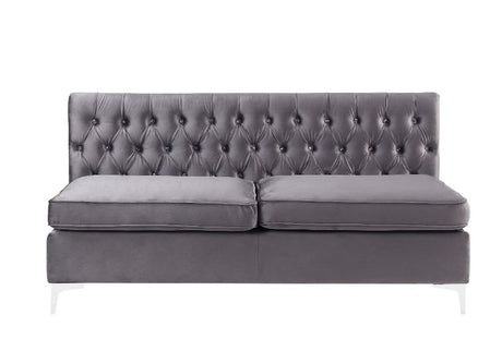 Acme - Jaszira Modular - Armless Sofa 57372 Gray Velvet