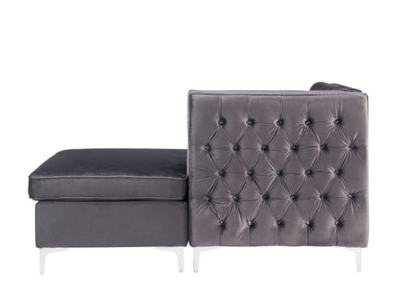 Acme - Jaszira Modular - Chaise 57373 Gray Velvet