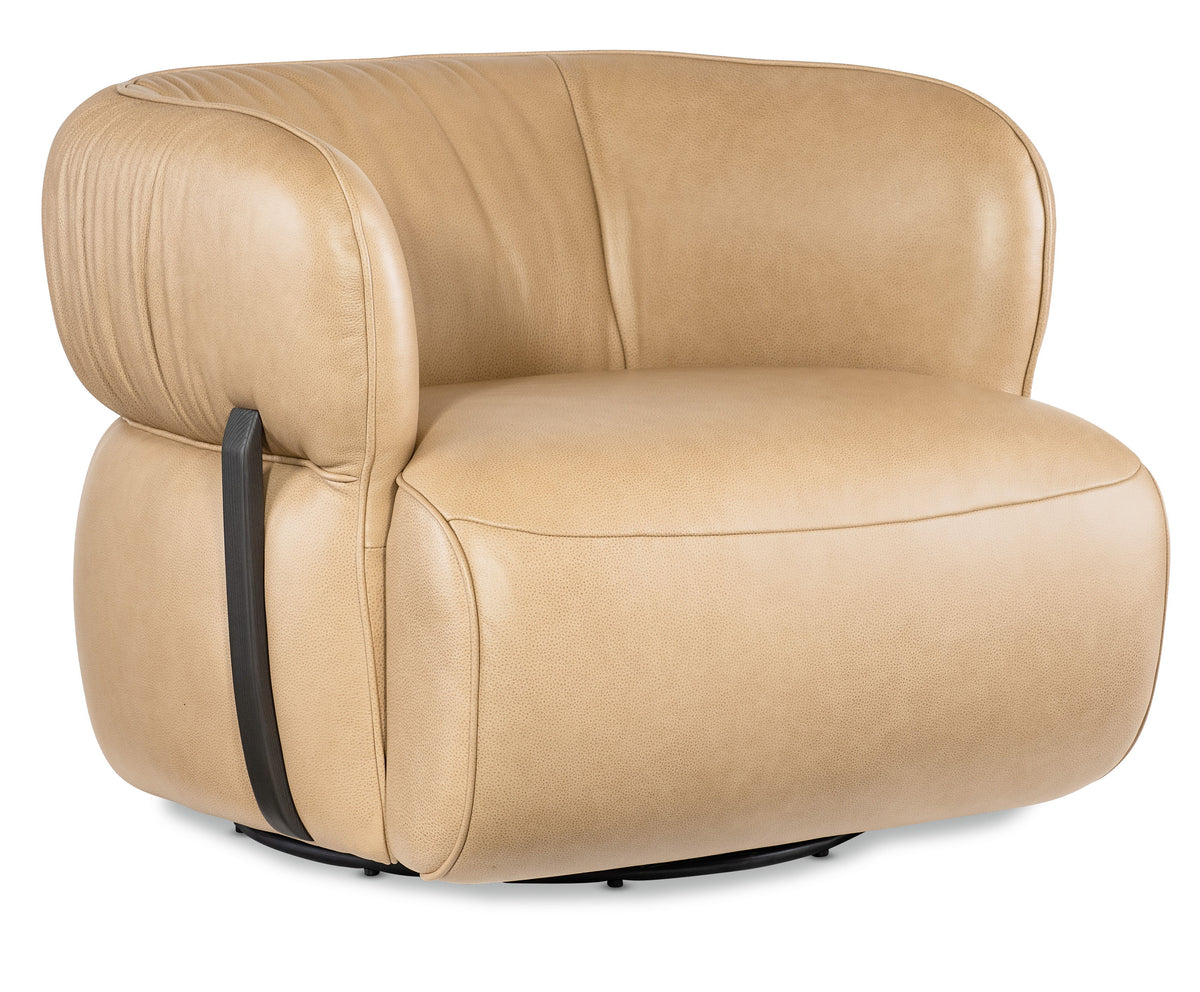 McGuire Swivel Chair - Beige by Hooker Furniture - View 1