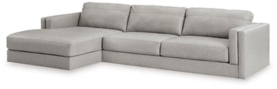 Ashley Glacier Amiata 57404S1 2 - Piece Sectional with Chaise - Leather | Home Elegance USA