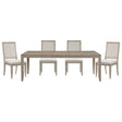 Modern Contemporary Dining Set 5pc Extendable Table with 4 Side Chairs Gray Finish Wooden Furniture