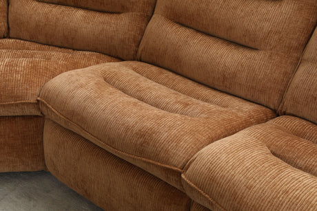Emmy Orange Chenille Power Motion Sectional Sofa - sold by Home Elegance USA