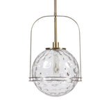 Mimas 1 Light Globe Pendant - Gold / Silver by Uttermost - View 3