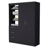 Tempe 3 Drawers Armoire, 3-Tier Shelf, 2-Door - sold by Home Elegance USA