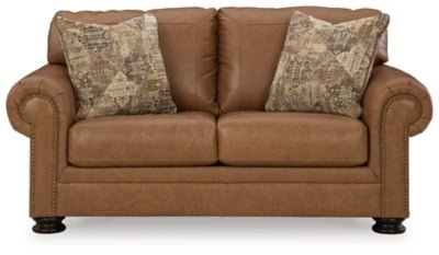 Ashley Caramel Carianna Loveseat - Leather - 5760435 - Home Elegance USA - 1